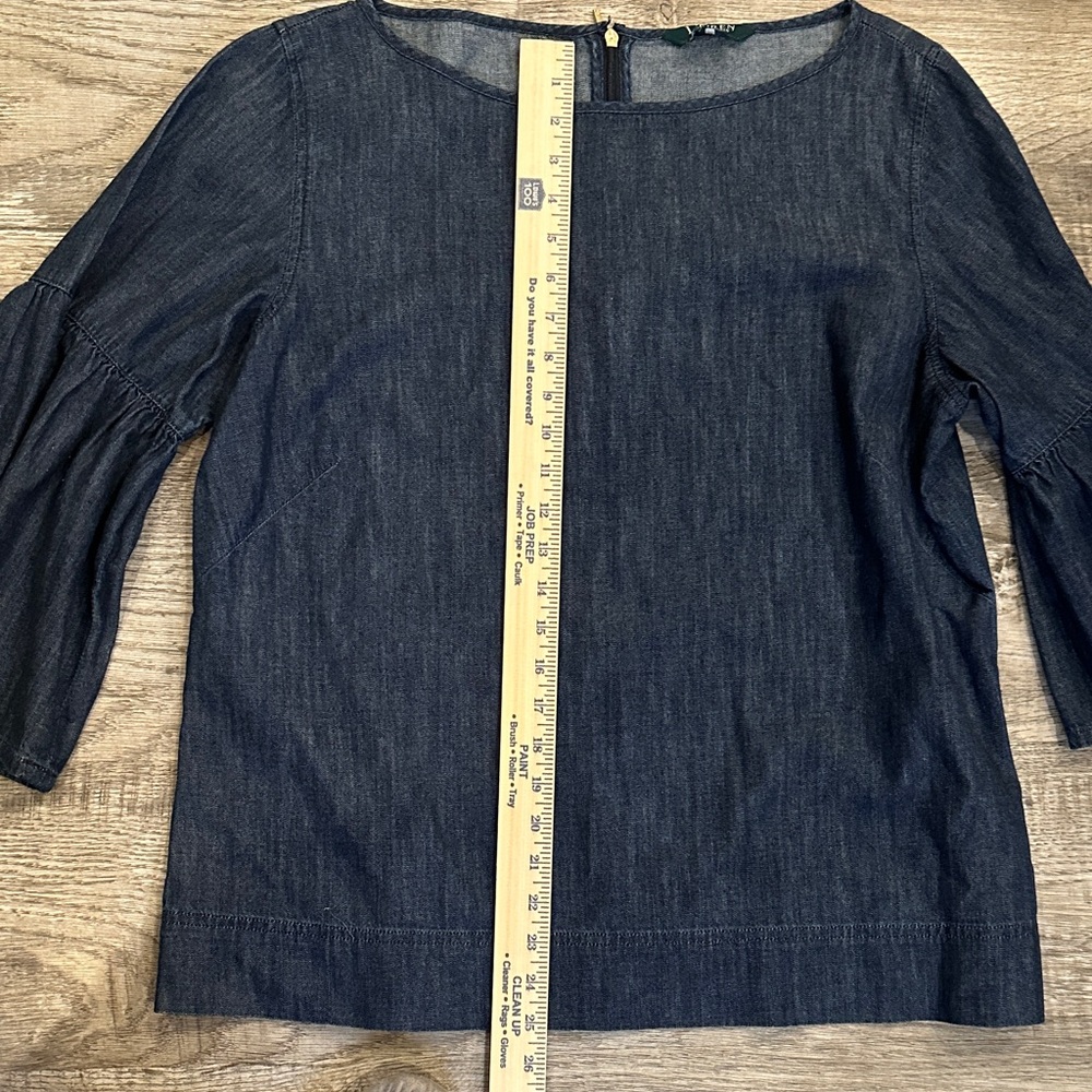 Lauren Ralph Lauren Women's Large Denim Blouse - Picture 2 of 7